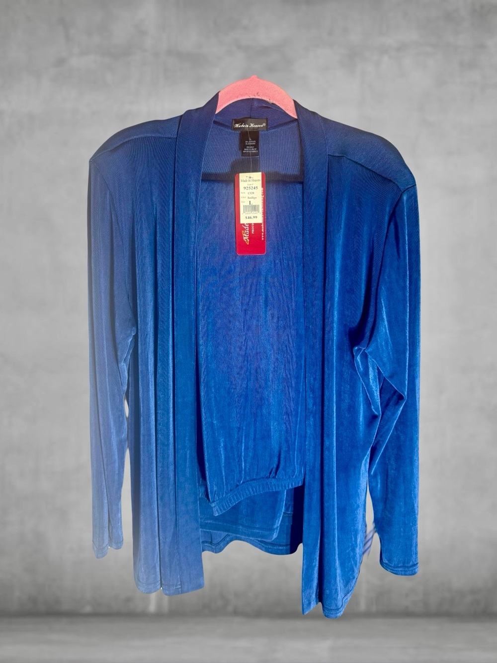 Alfred Dunner Royal Blue Open-Front Women's Cardigan